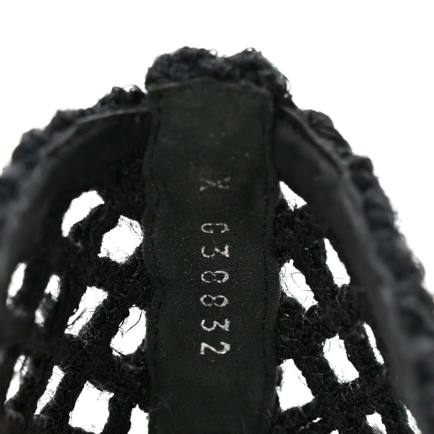 Cord Braided CC Mocassin Loafers 38.5 Black