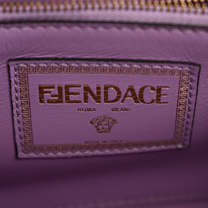 Versace X FENDI Grained Calfskin Fendace La Medusa Medium Top Handle Bag Black Multicolor 6 of 13
