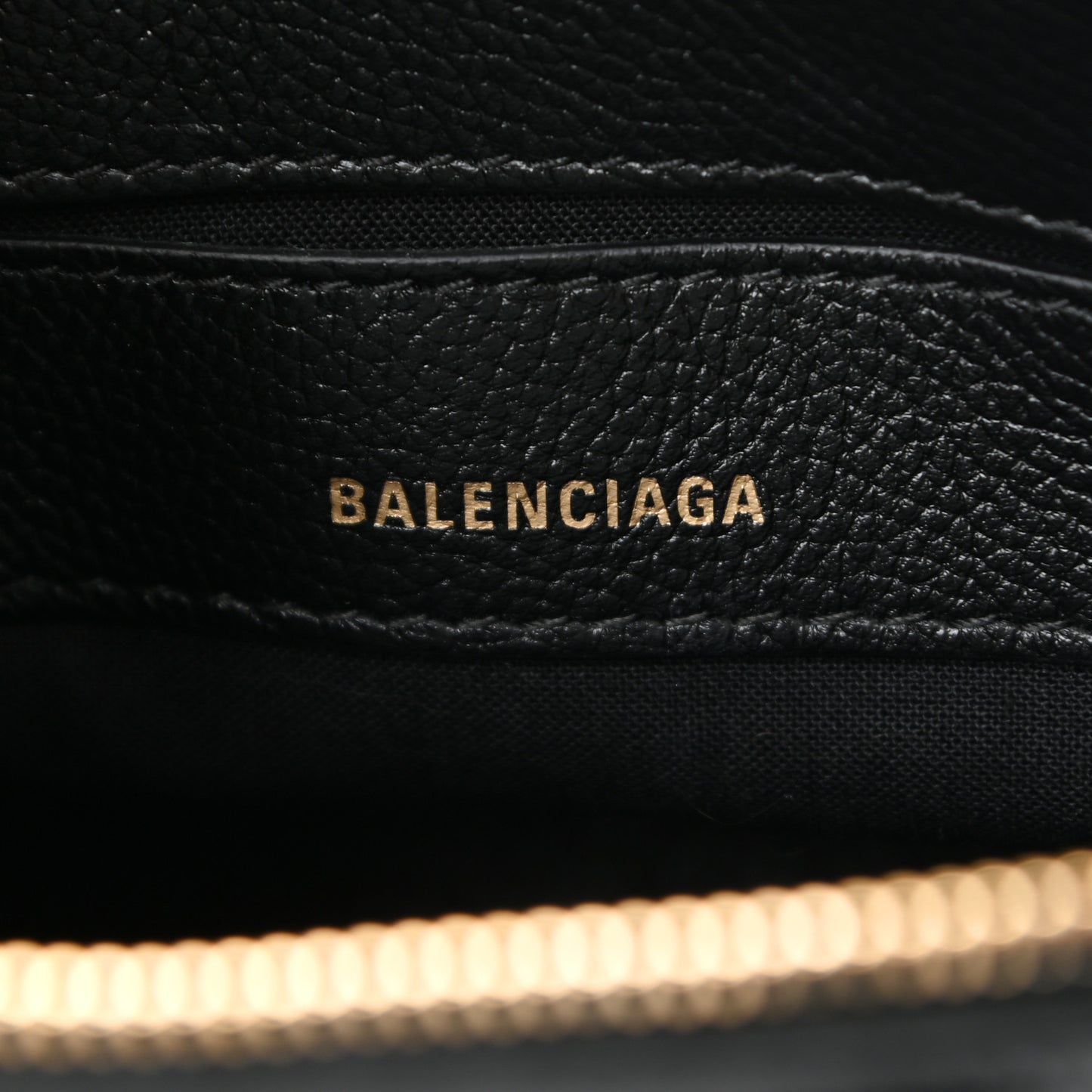 Grained Calfskin XXS Ville Top Handle Bag Black