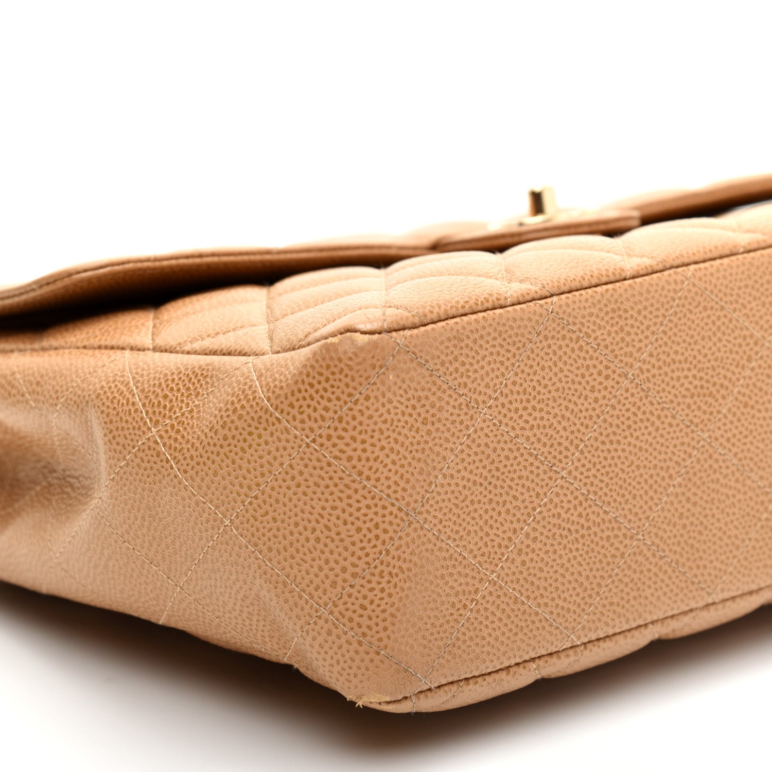 Chanel Caviar Jumbo Single Flap Beige 6 of 11