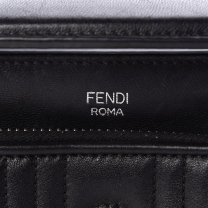 Fendi Shiny Nappa Trapuntata Small DotCom Click Top Handle Chain Satchel Black 7 of 13