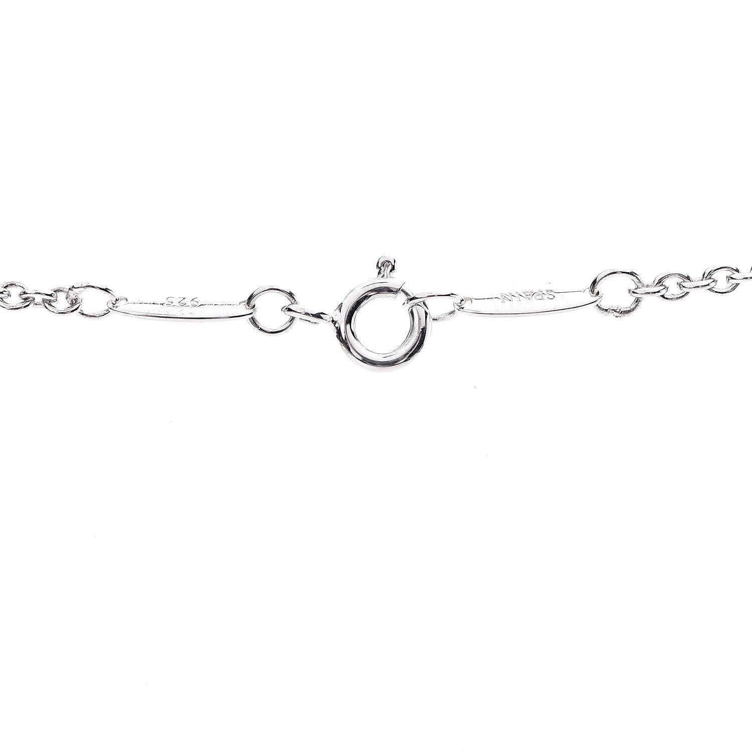Tiffany Sterling Silver Elsa Peretti Open Heart Lariat Necklace 6 of 9