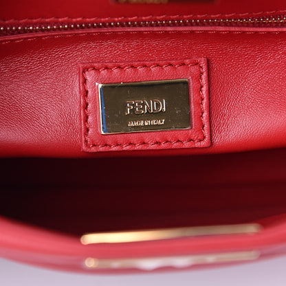 Fendi Nappa Mini Peekaboo Iconic Satchel Fragola 7 of 10