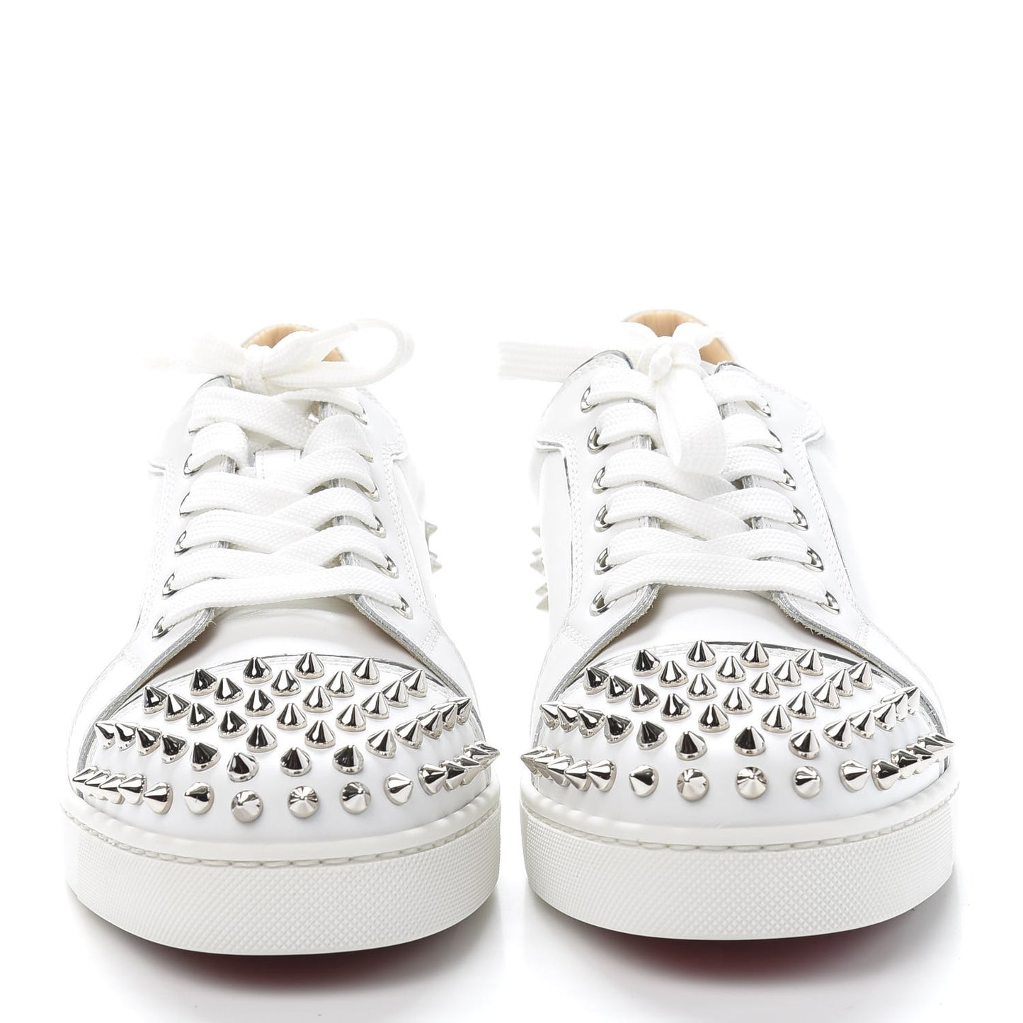 Calfskin Spikes Womens Vieira 2 Flat Sneakers 39 White