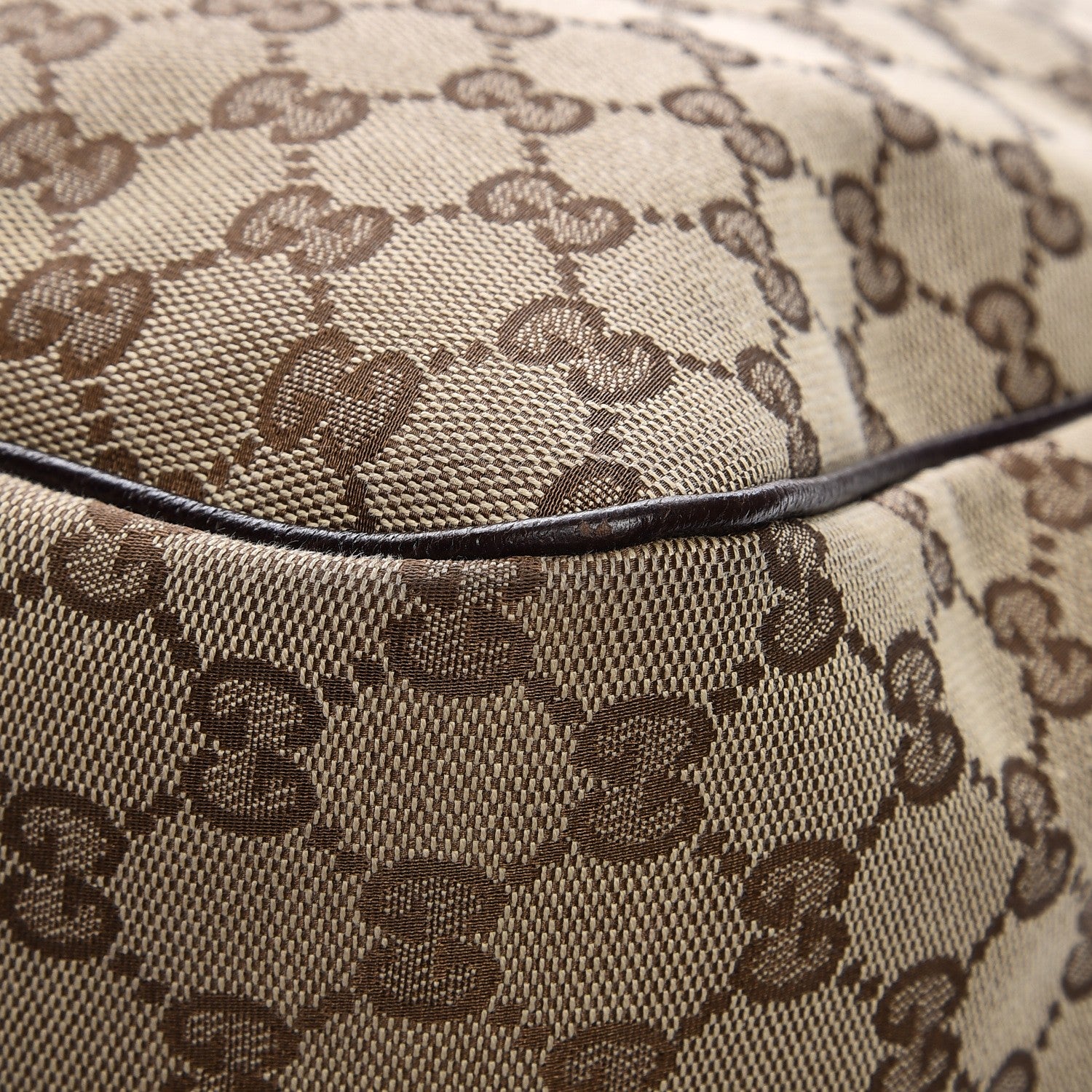 Gucci Monogram Large Flap Messenger Bag Beige Dark Brown 12 of 15