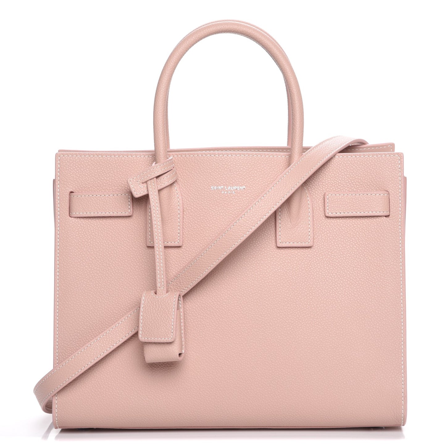 Grained Calfskin Baby Sac De Jour Pale Pink