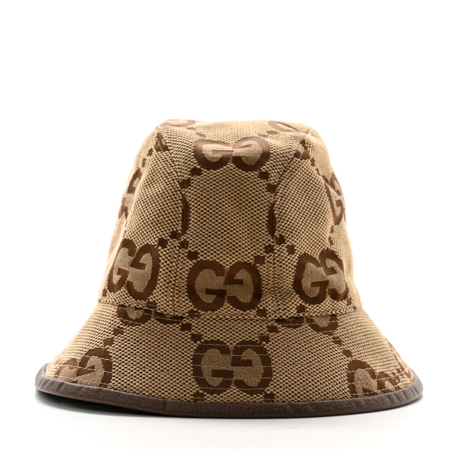 Monogram Jumbo GG Bucket Hat M Camel Ebony New Acero