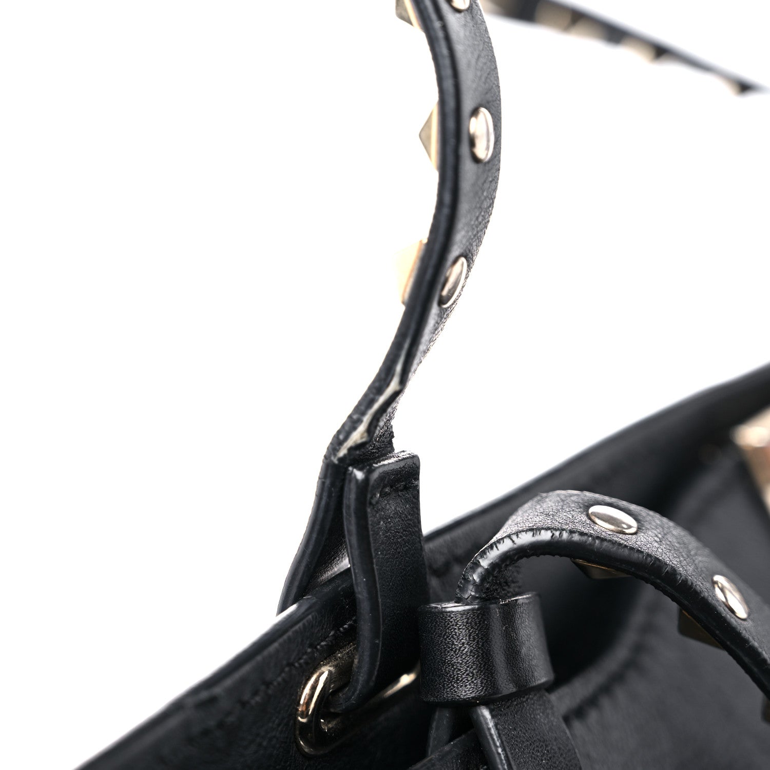 Valentino Garavani Vitello Medium Rockstud Tote Black 22 of 24