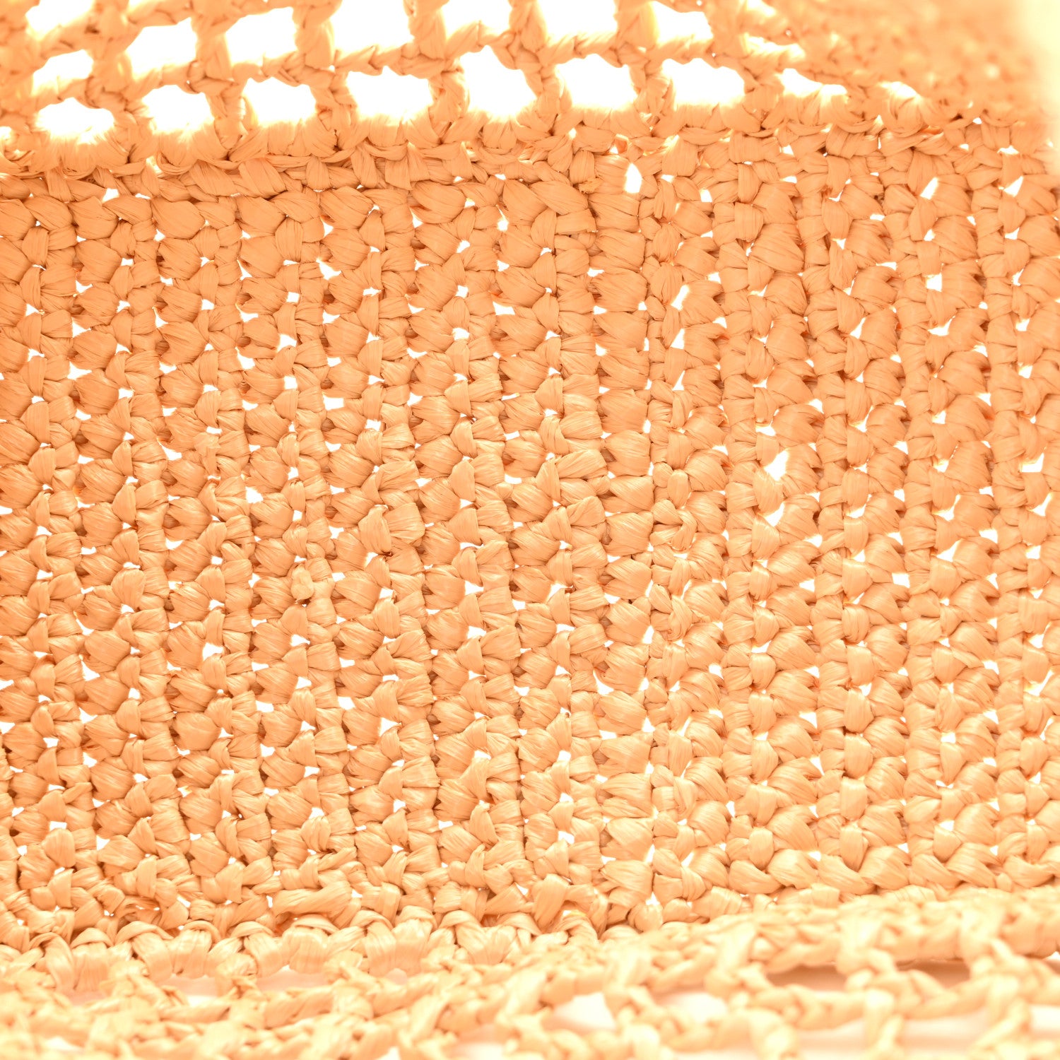 Prada Yarn Raffia Effect Crochet Logo Embroidered Small Tote Bag Naturale 5 of 12