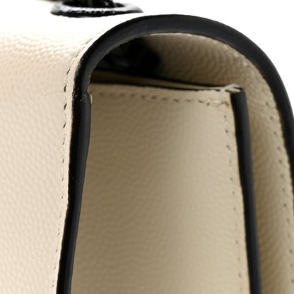 Saint Laurent Grain De Poudre Medium Classic Monogram Kate Satchel Porcellana Black 13 of 13