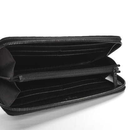 Chanel Lambskin Chevron Quilted Zip Around Wallet So Black 5 of 9