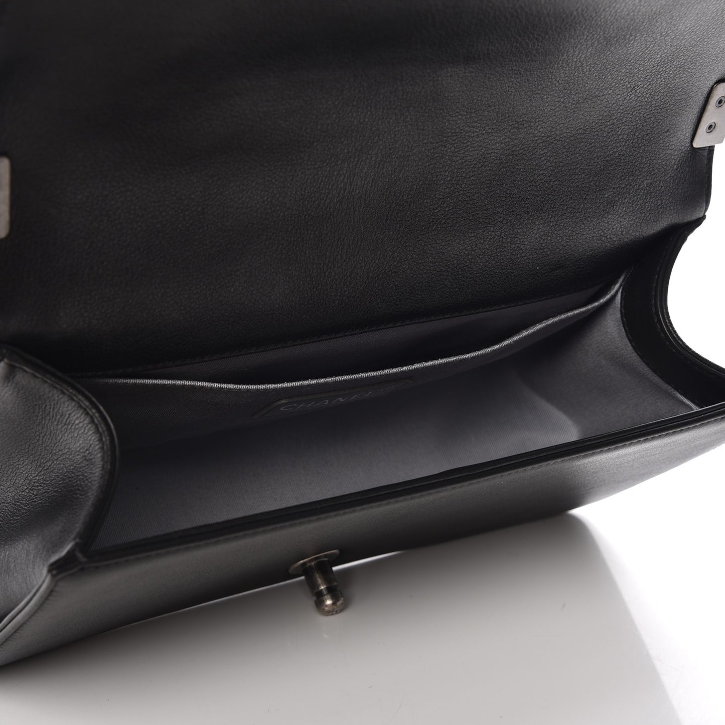 Calfskin Quilted Medium Boy Flap Black