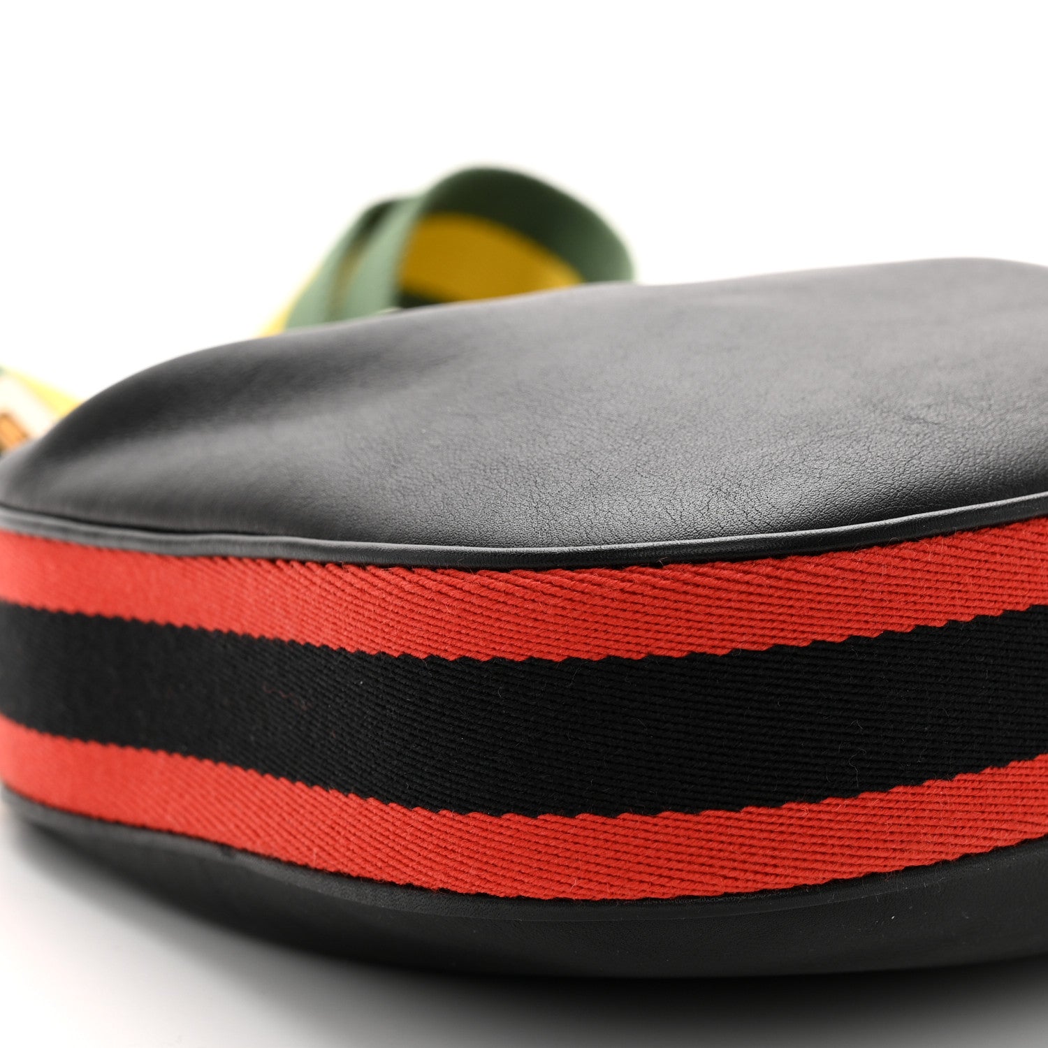 Gucci Aria Calfskin Web Small Attache Shoulder Bag Black 9 of 10