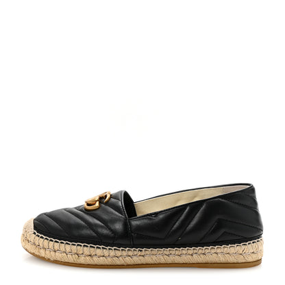 Gucci Nappa Matelasse GG Marmont Espadrilles 38.5 Black 1 of 10