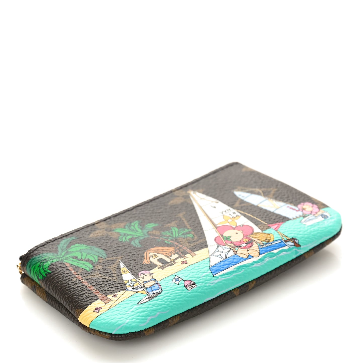 Monogram 2023 Christmas Animation Sailing Vivienne Key Pouch Dragonfruit Pink