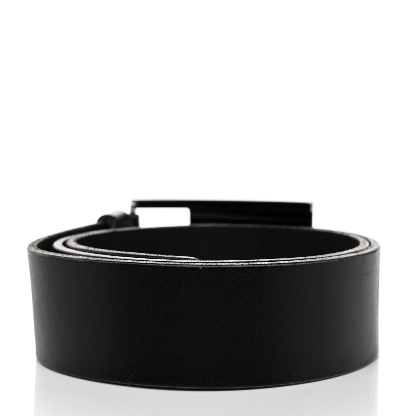 Calfskin Plaque Belt 85 34 Black