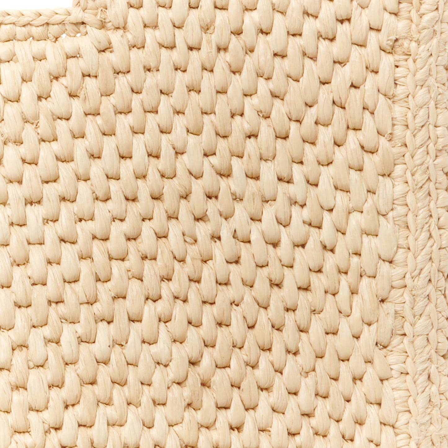 Raffia Small Paula's Ibiza Logo Tote Natural Tan