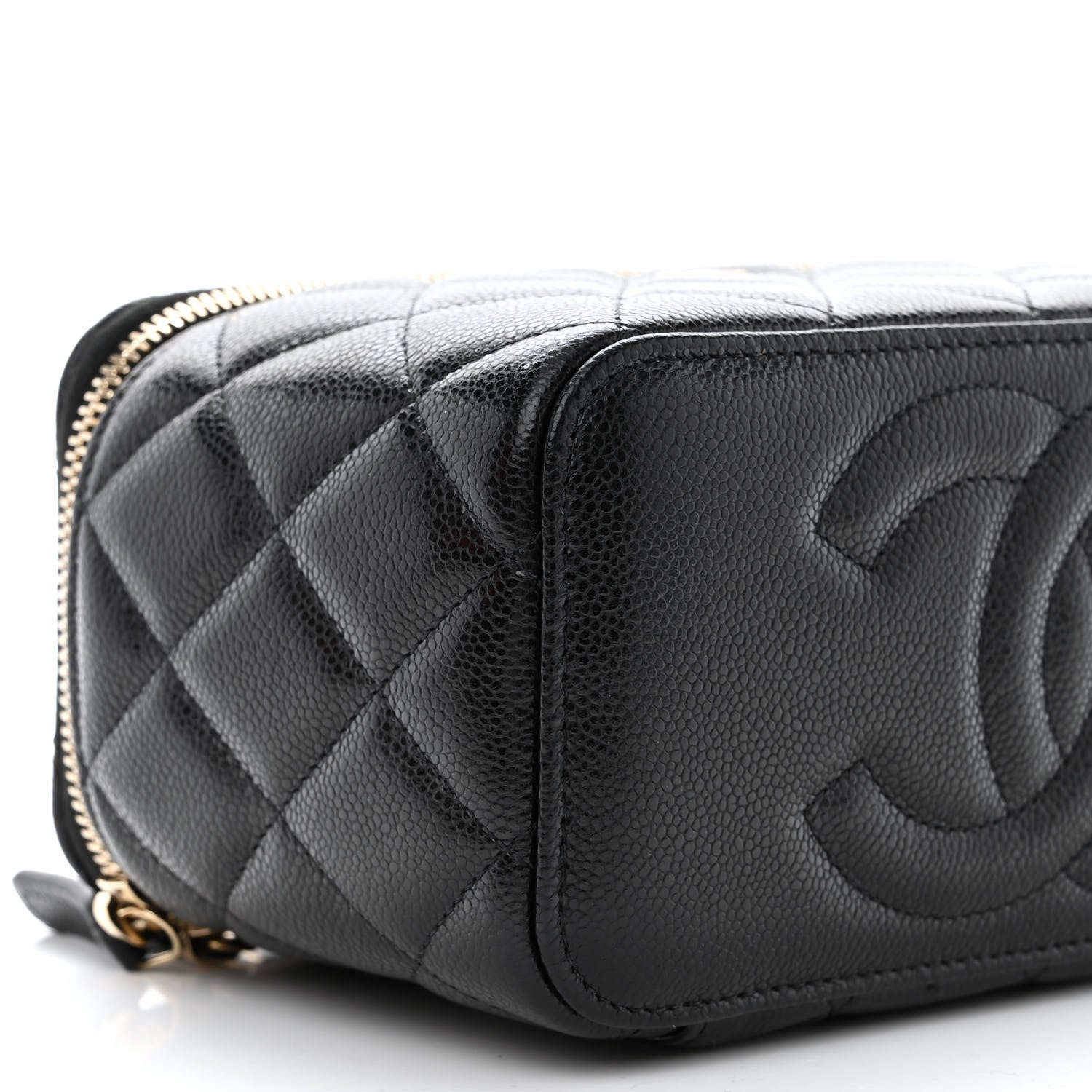 Chanel Caviar Quilted Small Vanity Case With Chain Black 9 of 11