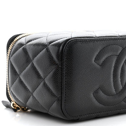 Chanel Caviar Quilted Small Vanity Case With Chain Black 9 of 11