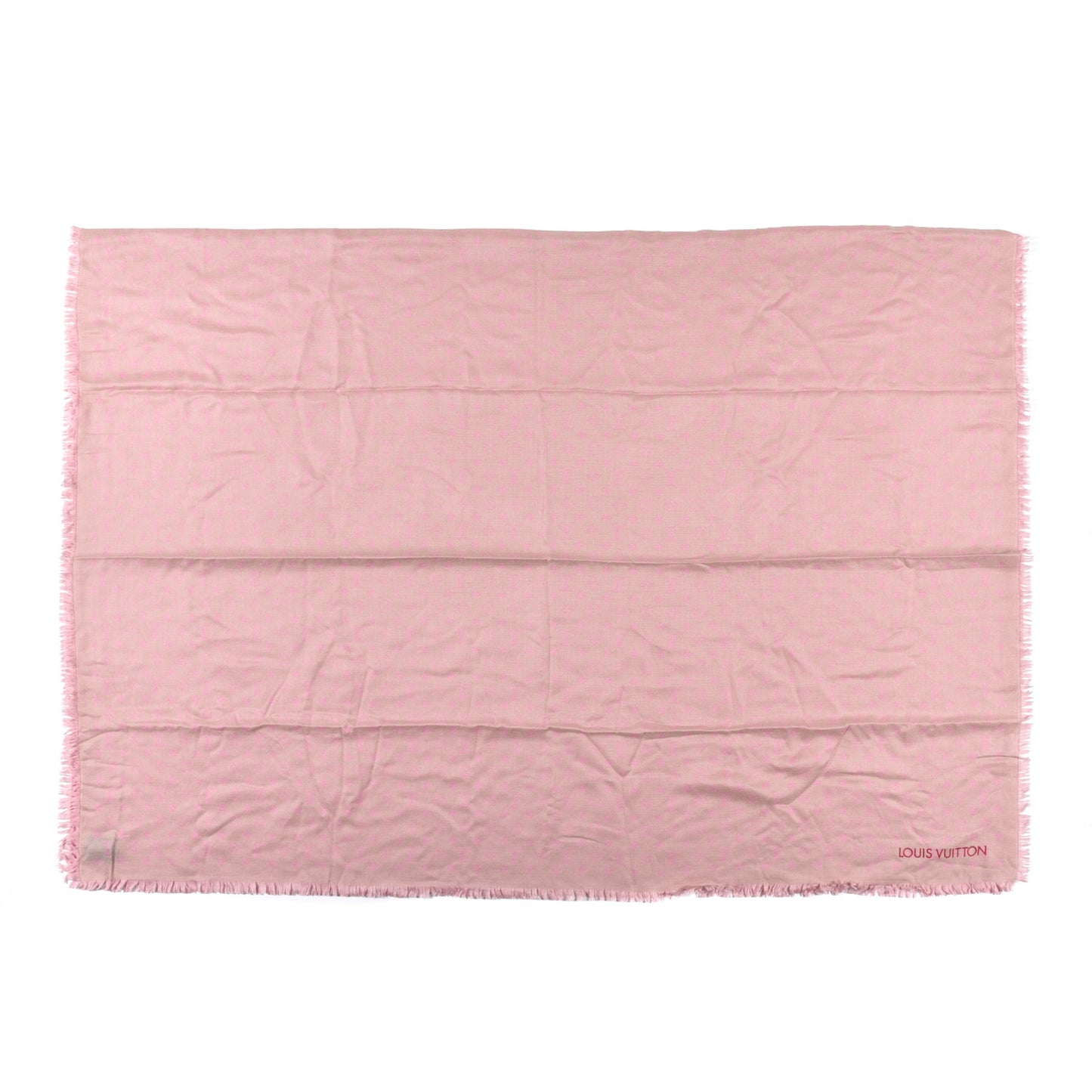 Silk Wool Monogram So LV Stole Blush