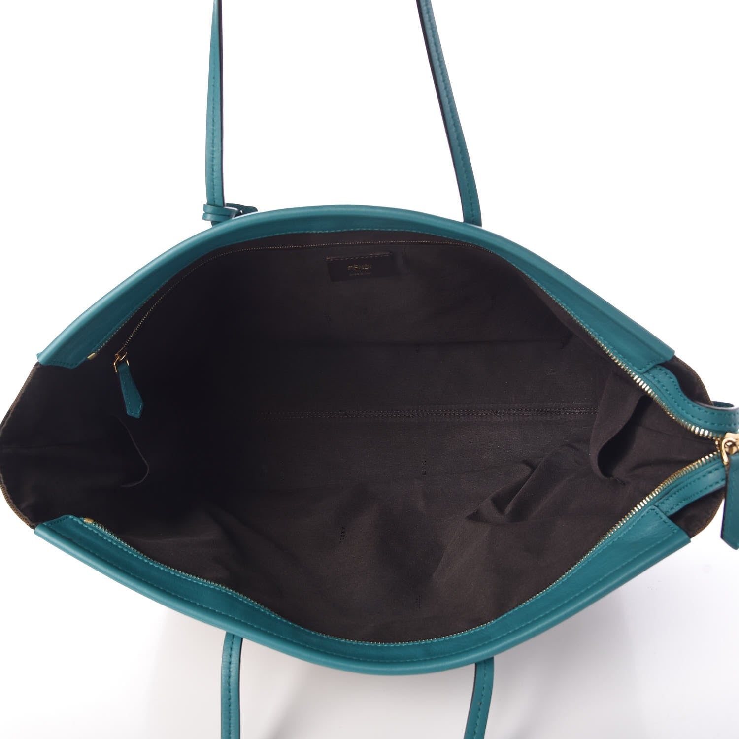 Fendi Pequin Vitello Medium Roll Tote Tobacco Lago 7 of 10