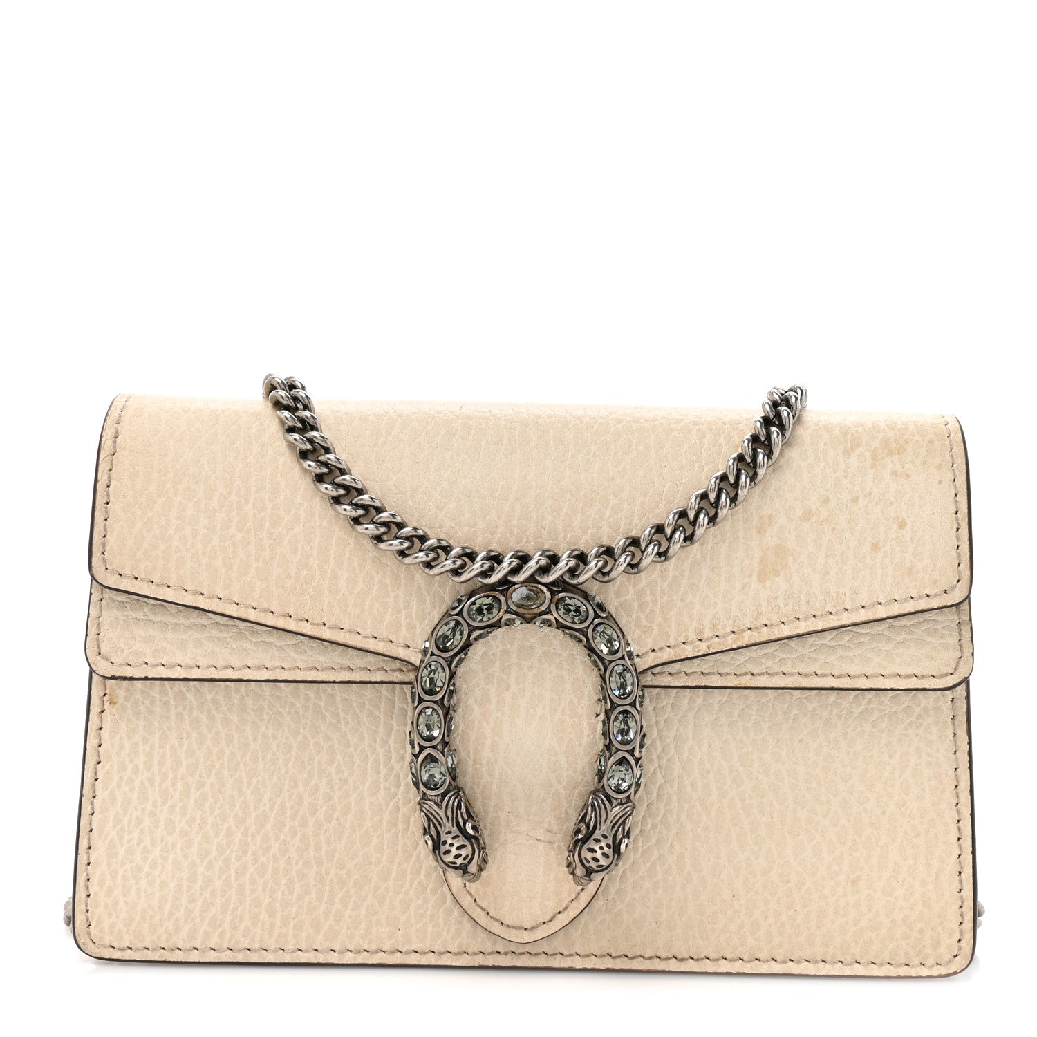 Gucci Dollar Calfskin Crystal Super Mini Dionysus Shoulder Bag Mystic White Black Diamond 1 of 14