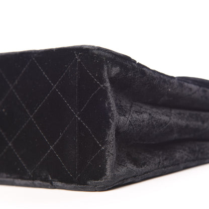 Chanel Velvet Quilted Shoulder Bag Black 12 of 12
