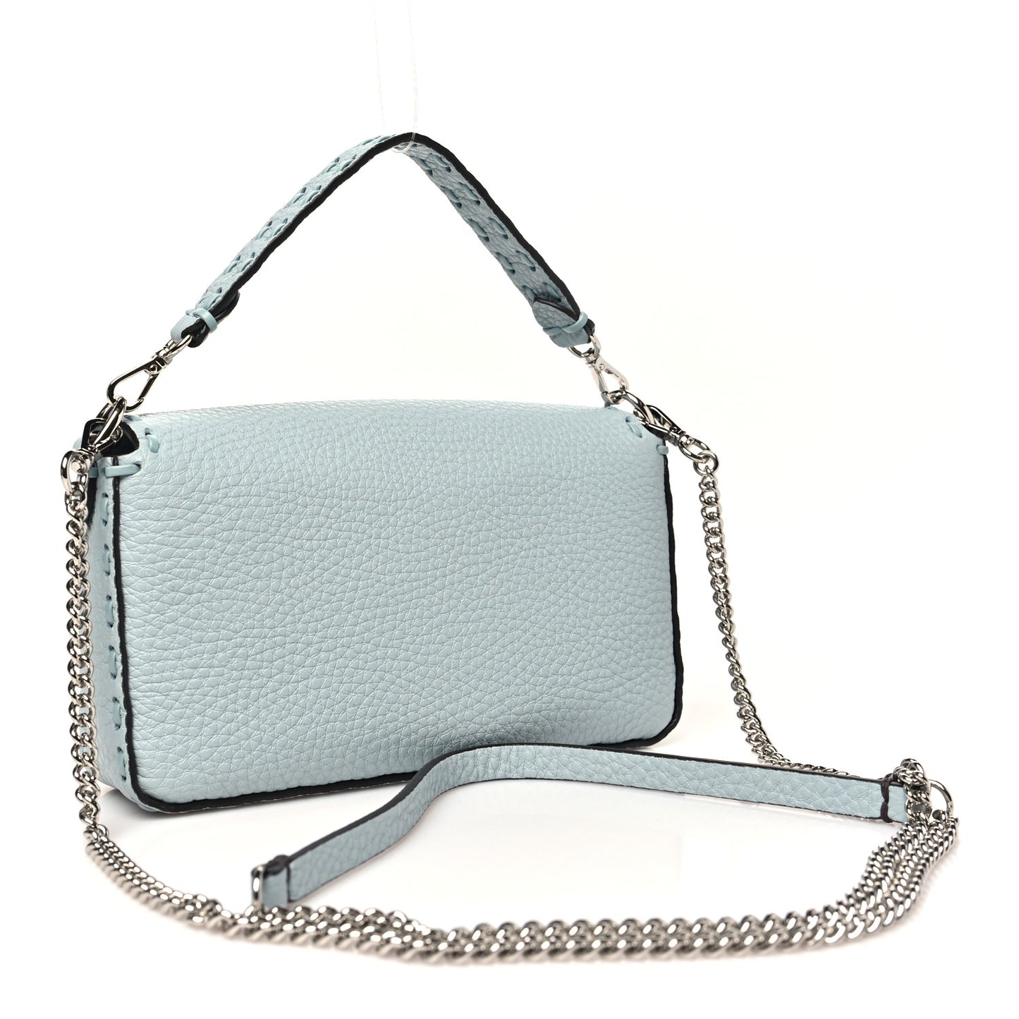 Cuoio Roma Sellerissima Nappa Sintetica Tape Stitch Mini Baguette Anice