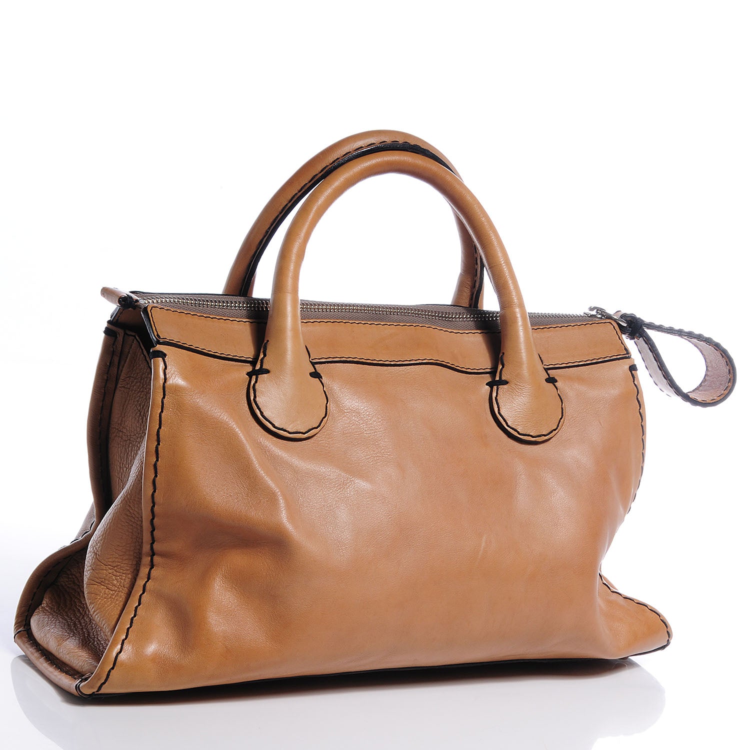 Chloe Leather Edith Satchel Muscade 3 of 8