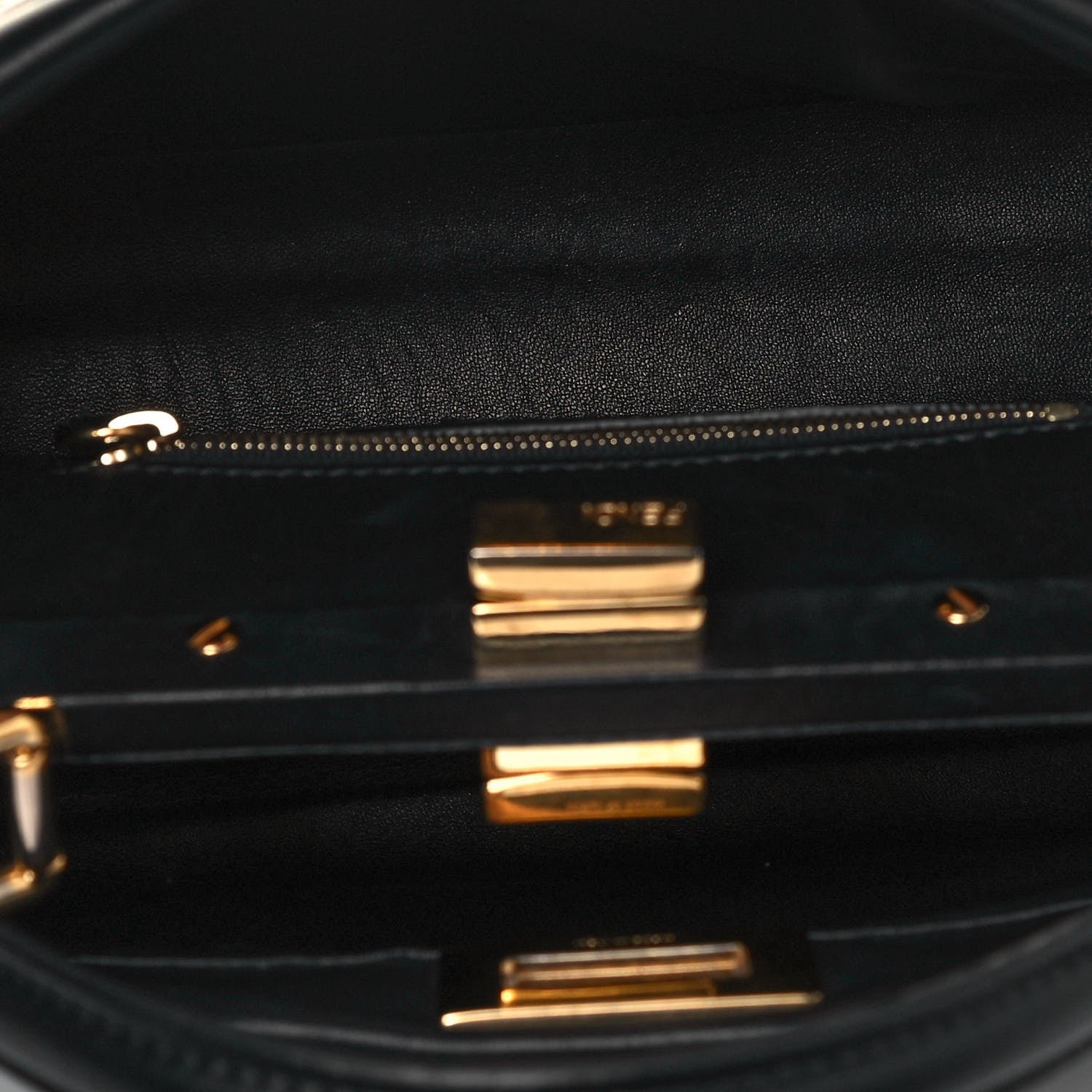 Fendi Nappa Mini Peekaboo Iconic Satchel Black 5 of 13