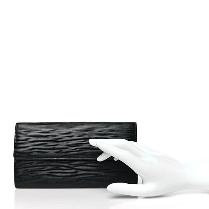 Louis Vuitton Epi Sarah Wallet Black 2 of 9