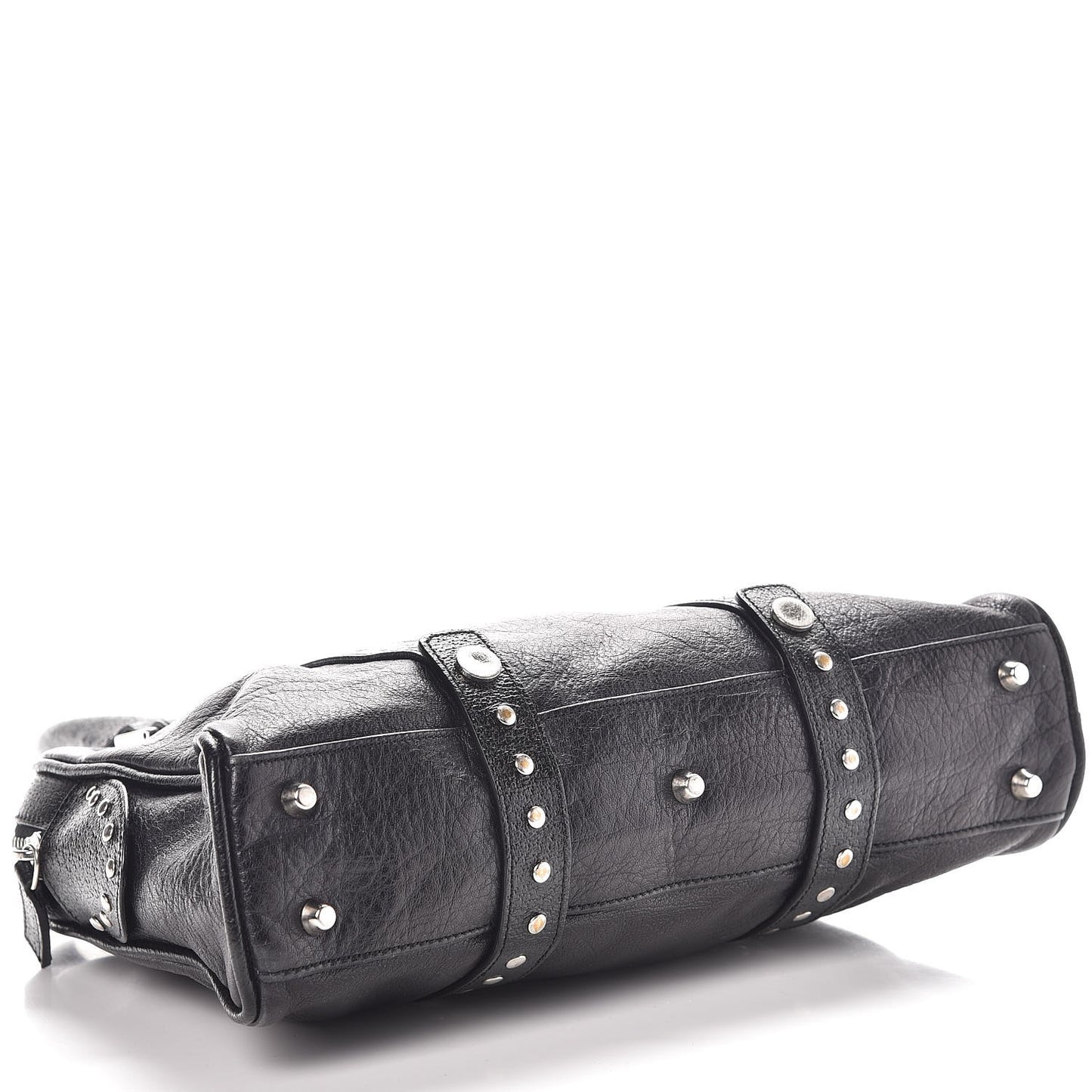 Calfskin Studded Small Satchel Black