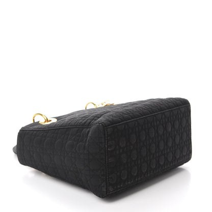 Christian Dior Nylon Cannage Medium Lady Dior Black 4 of 11
