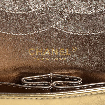 Chanel Calfskin 2.55 Reissue 227 Flap Metallic Gold 7 of 9