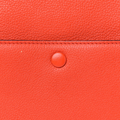 Celine Grained Calfskin Medium Edge Shoulder Bag Vermillion 13 of 16