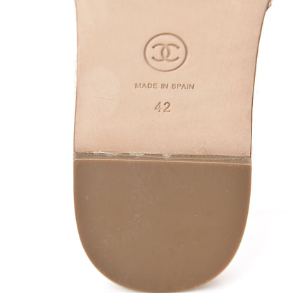 Chanel Suede Grosgrain CC Espadrille Mules 42 Black 10 of 12