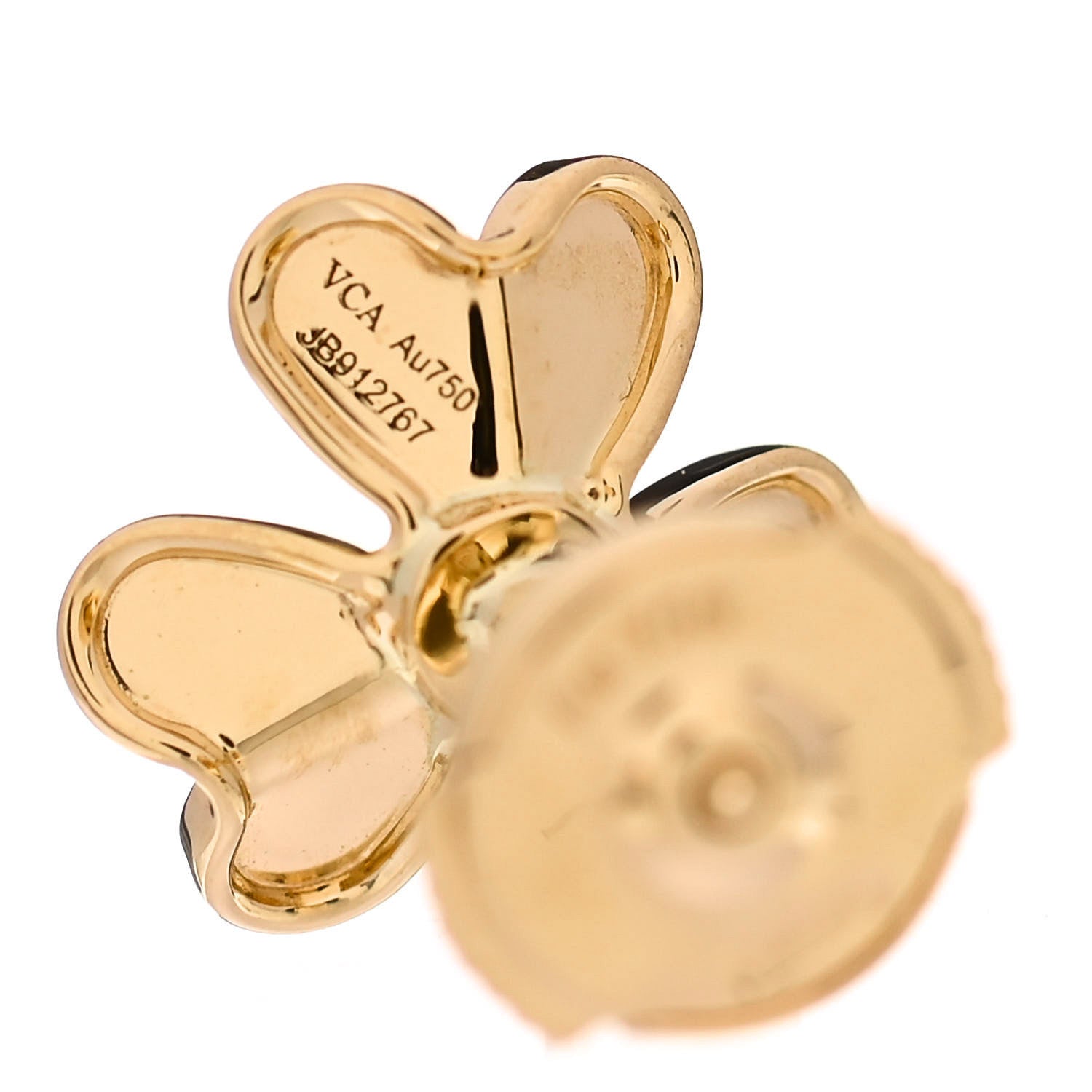 Van Cleef & Arpels 18K Yellow Gold Diamond Mini Frivole Earrings 5 of 5