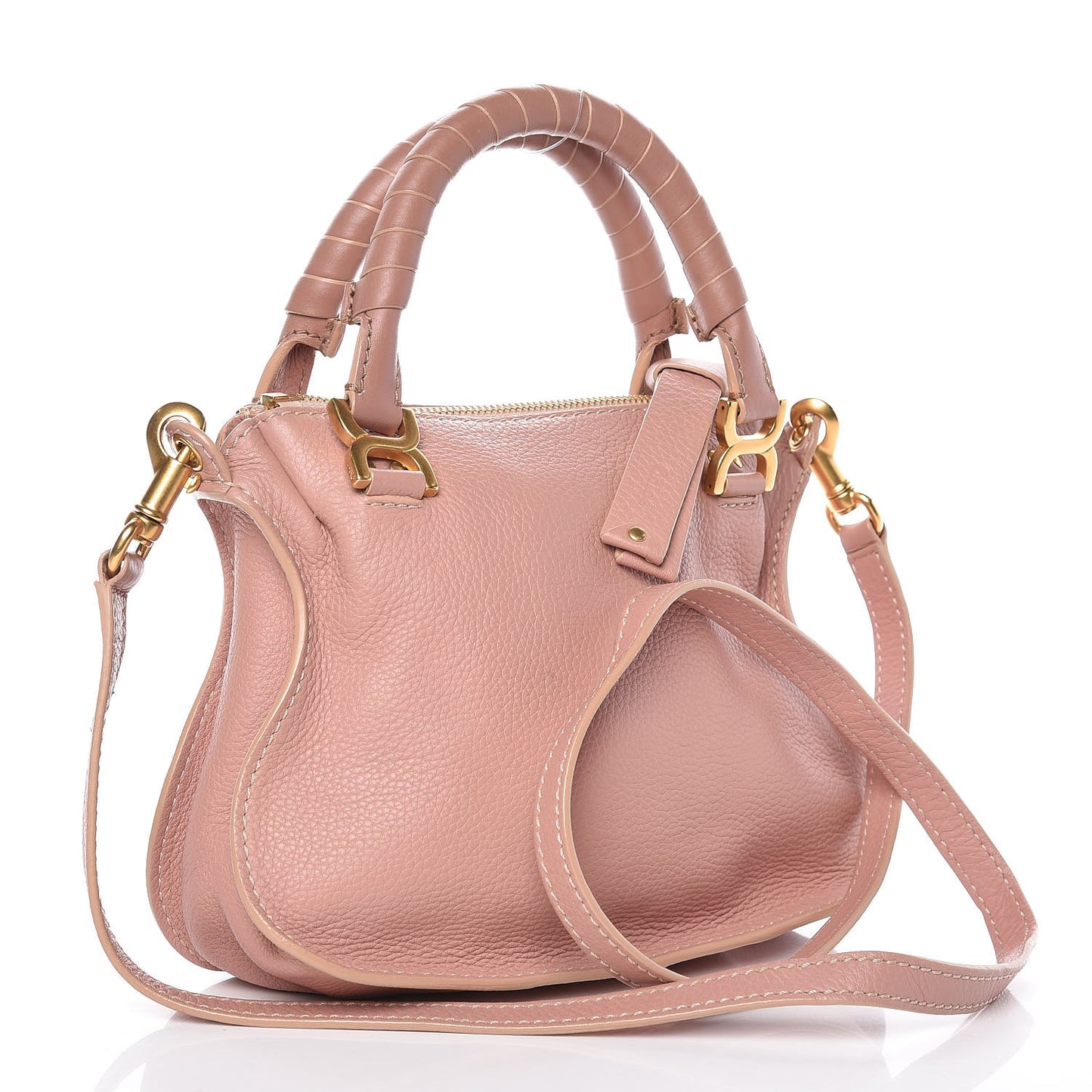 Calfskin Mini Marcie Satchel Anemone Pink