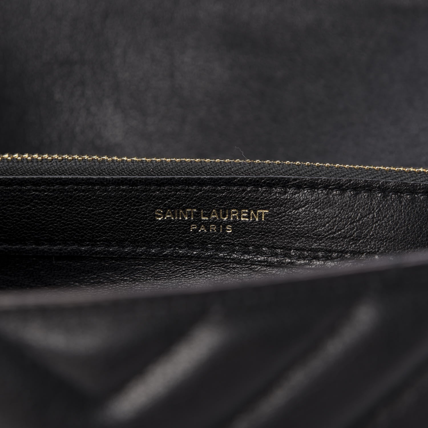 Saint Laurent Sheepskin Matelasse Chevron Monogram Large College Satchel Black 8 of 9