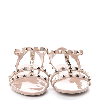 Valentino Garavani PVC Jelly Rockstud Caged Sandals 36 Poudre 2 of 7