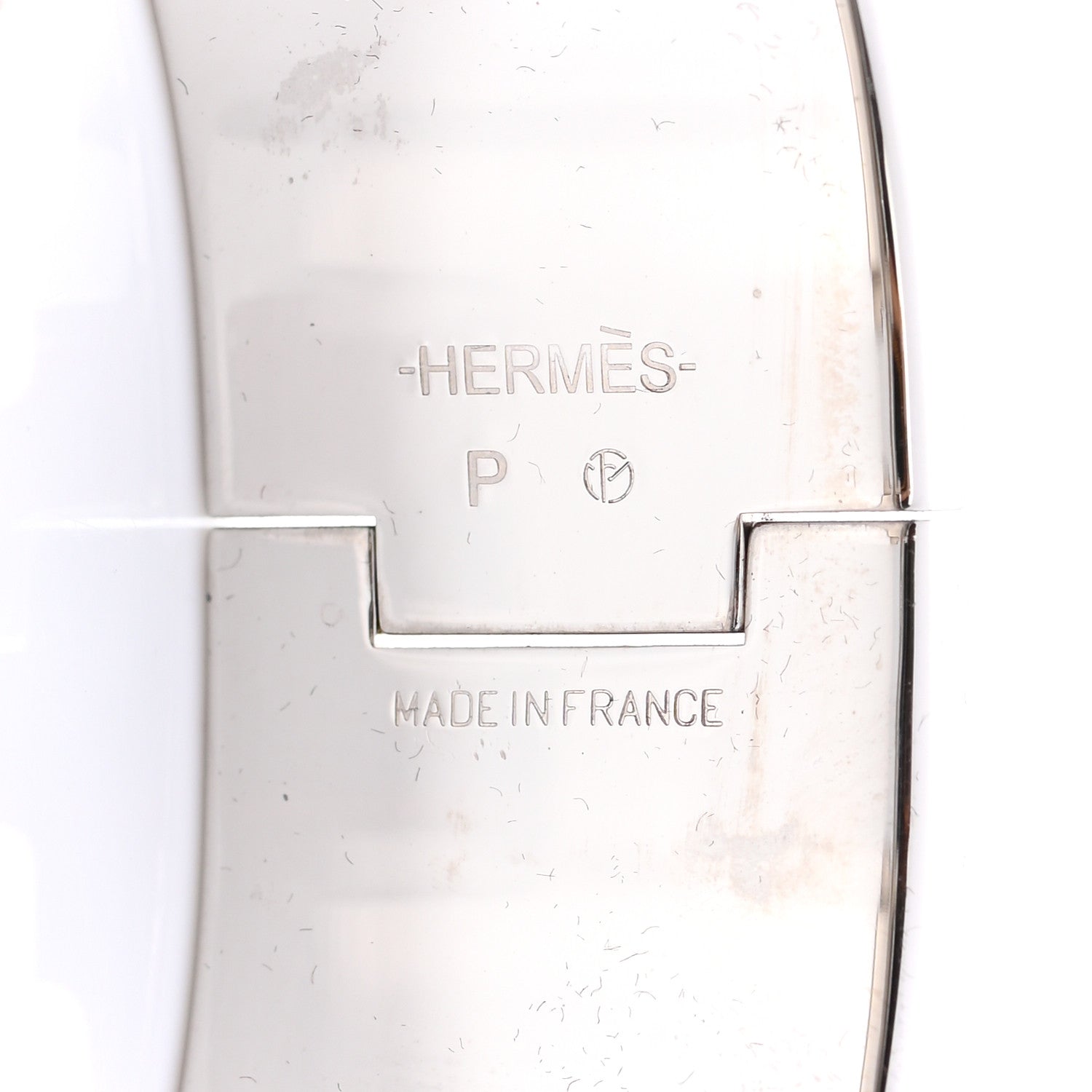 Hermes Enamel Wide Clic Clac H Bracelet PM Rose Poudre 8 of 8