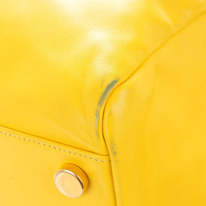 Saint Laurent Calfskin Canvas Reversible East West Shopper Tote Soleil 7 of 12