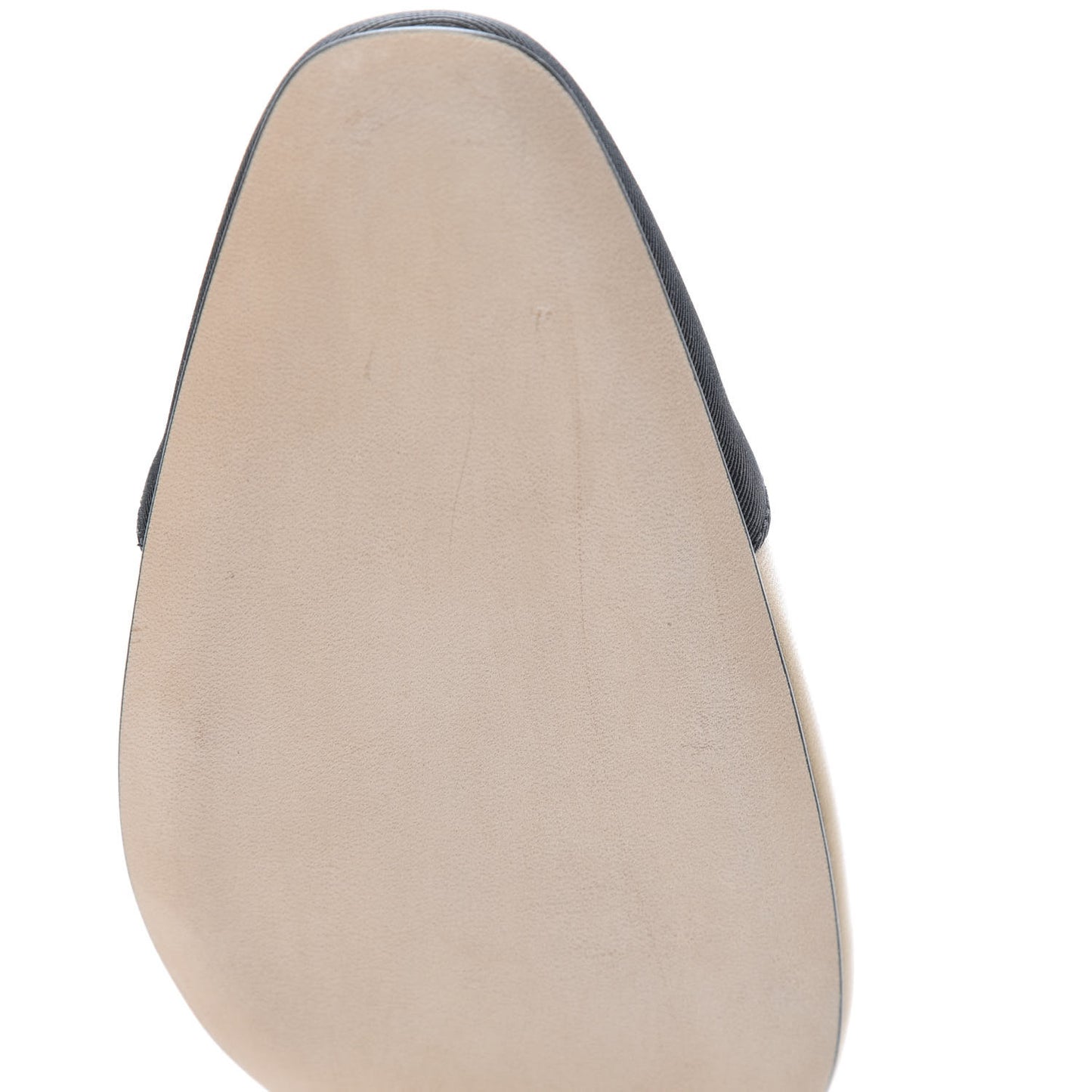 Goatskin Grosgrain Cap Toe CC Slingback Pumps 39.5 Beige Black