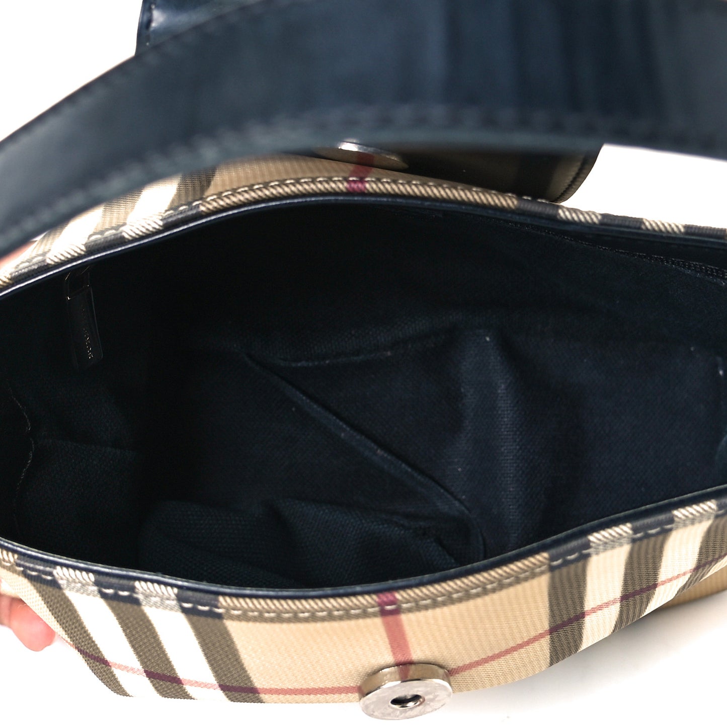 House Check Shoulder Bag Black