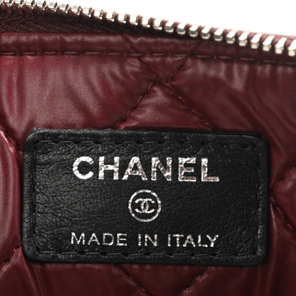 Chanel Lambskin Quilted Medium Cosmetic Case Black 6 of 7