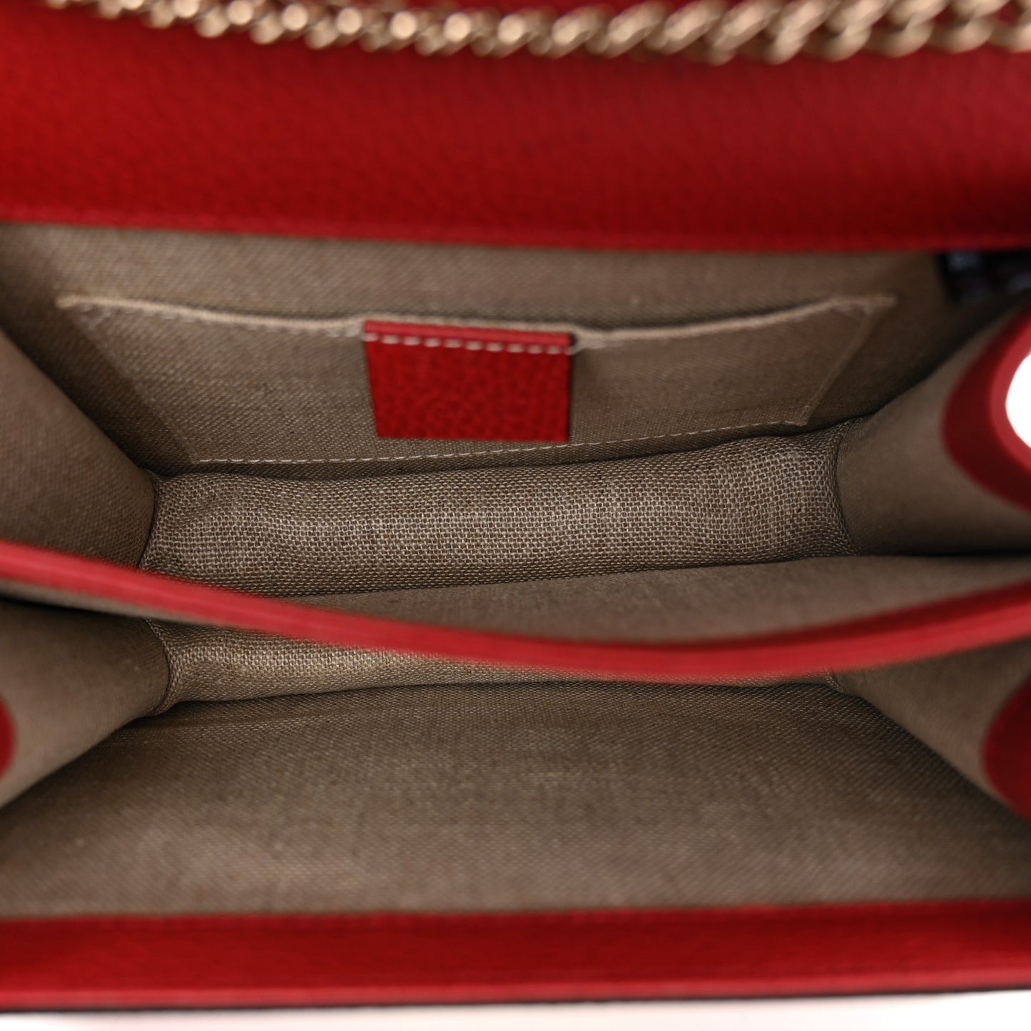 Dollar Calfskin Small Interlocking G Shoulder Bag Red