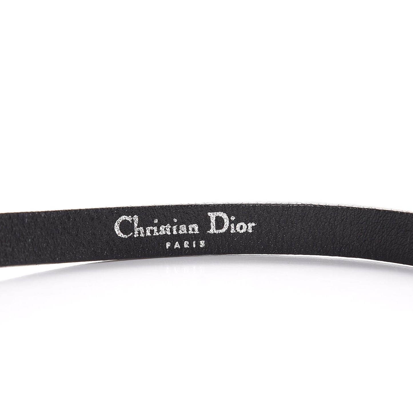 Calfskin Crystal Logo Clasp Belt 85 Black
