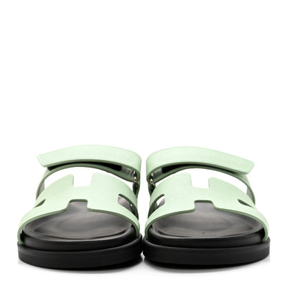 Hermes Epsom Womens Chypre Sandals 36 Vert Jade 2 of 9