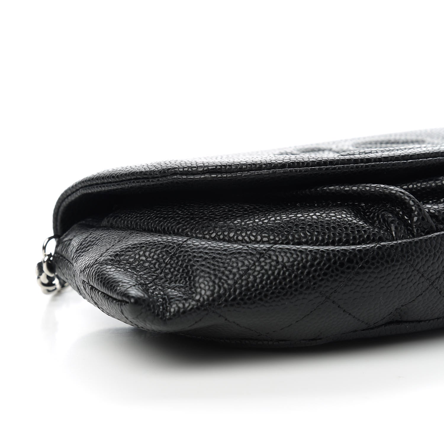 Chanel Caviar Half Moon Wallet On Chain WOC Black 6 of 11