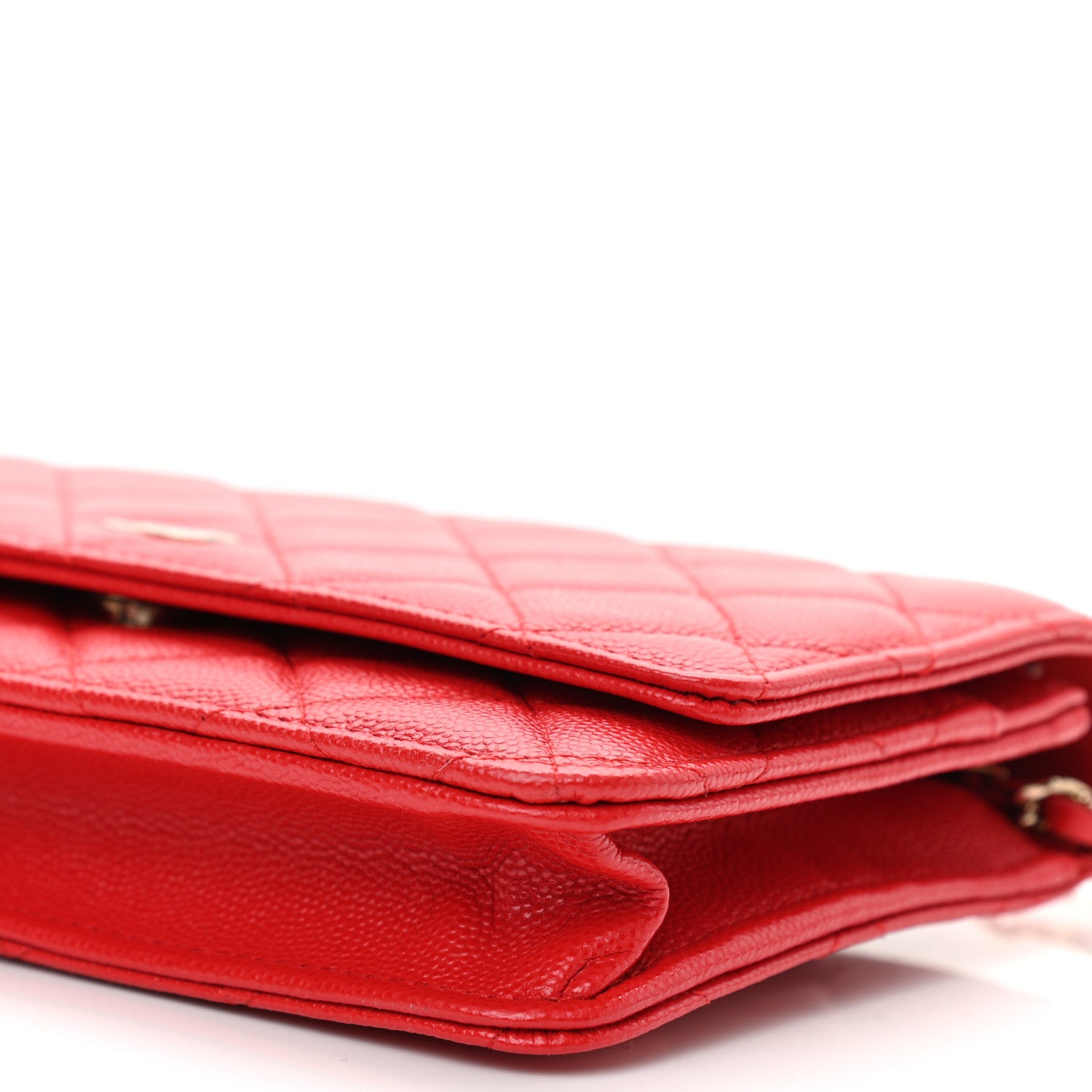 Chanel Caviar Quilted Wallet On Chain WOC Red 11 of 11